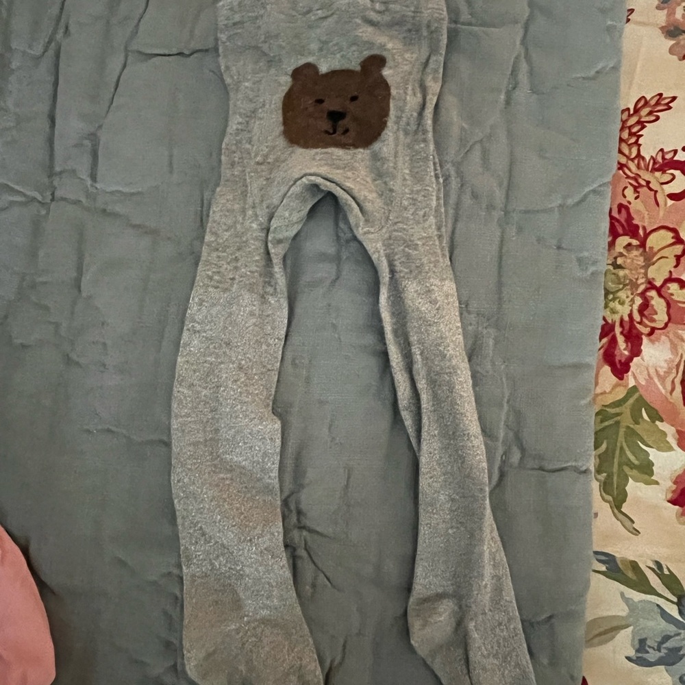Adorable Bear Design Kids One Piece - Gray